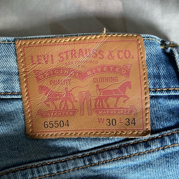 LEVI slim fit jeans. Light wash LEVI 65504 W29 L34 - Picture 5 of 7